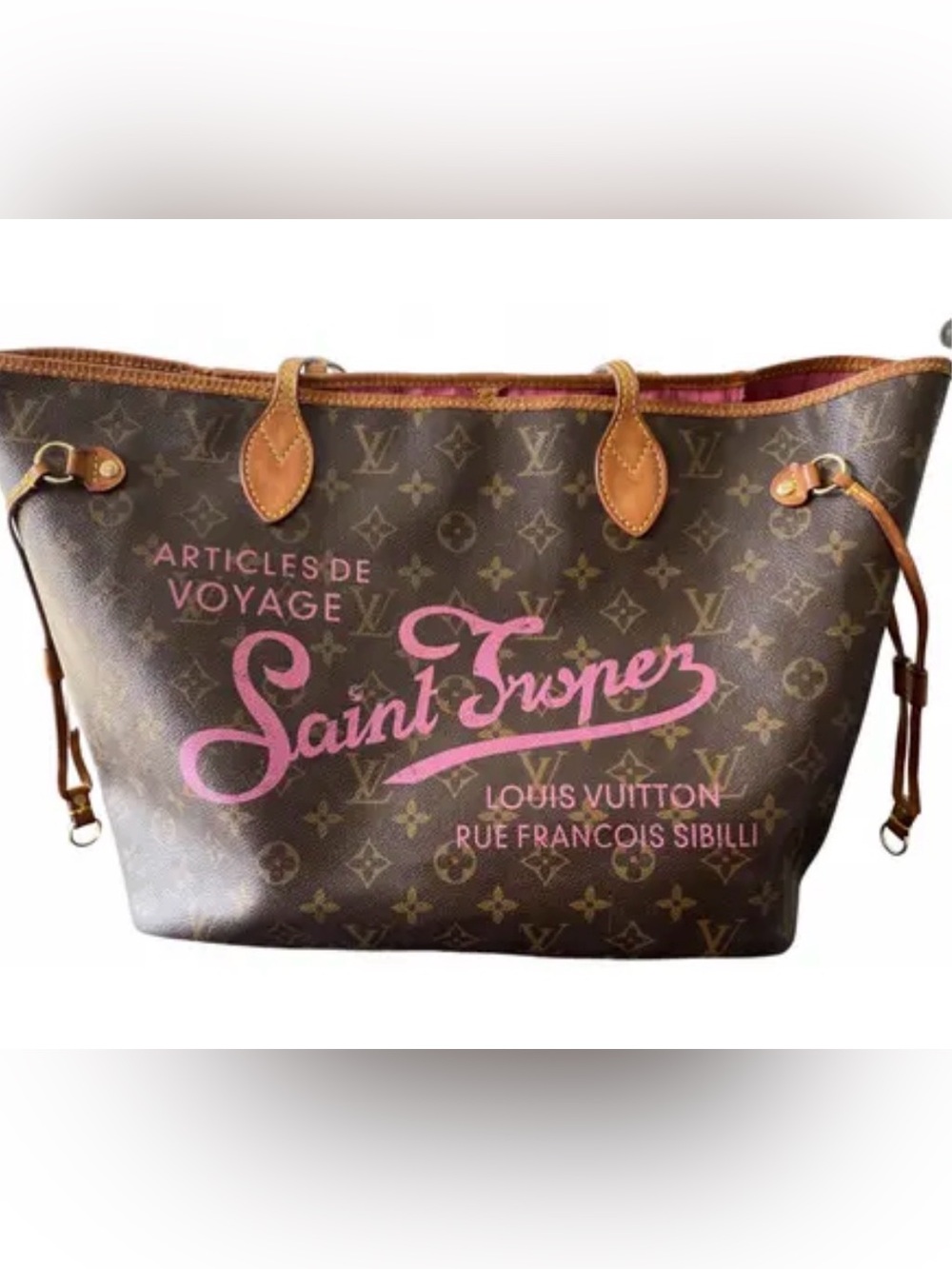 LOUIS VUITTON limited edition Monogram canvas SAINT TROPEZ NEVERFULL PM Bag +COA